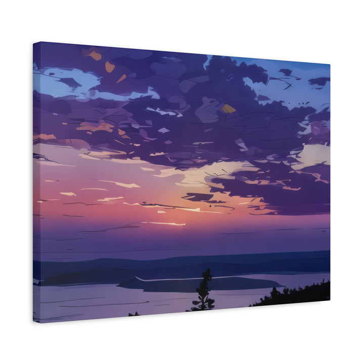 Elegant Sunset Canvas Print for Bedroom and Living Room