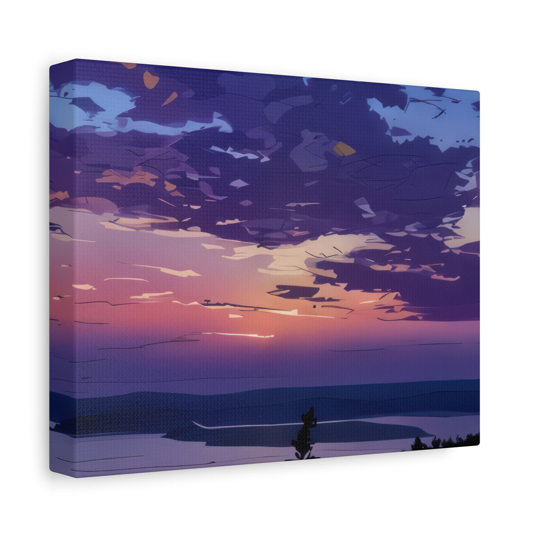 Elegant Sunset Canvas Print for Bedroom and Living Room