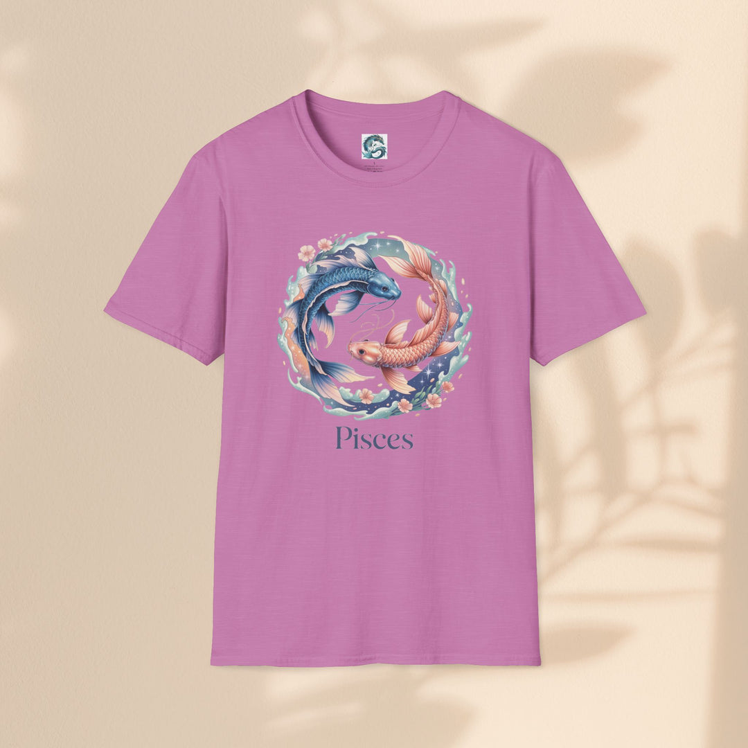 Pisces Zodiac T-Shirt, Softstyle Tee, Astrological Gift, Horoscope Apparel, Birthday Gift for Pisces, Astrology Merch