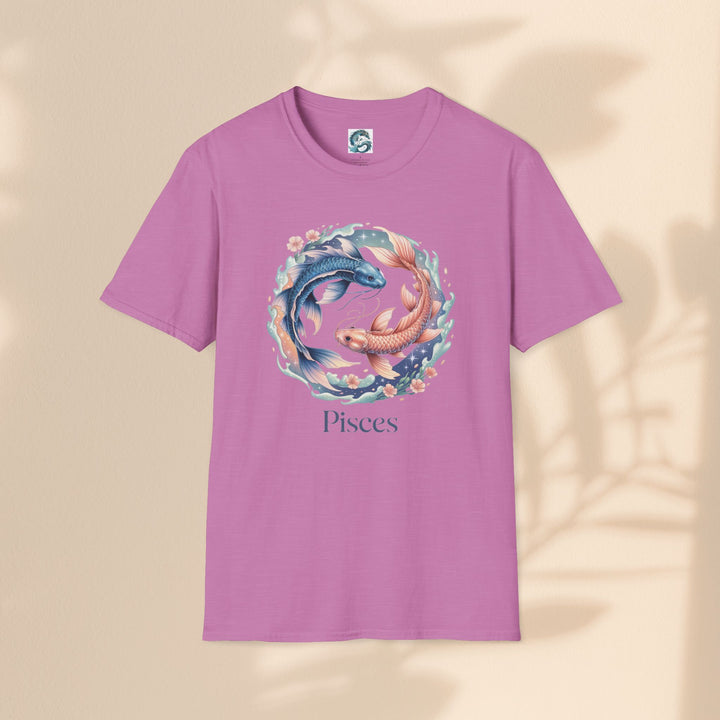 Pisces Zodiac T-Shirt, Softstyle Tee, Astrological Gift, Horoscope Apparel, Birthday Gift for Pisces, Astrology Merch