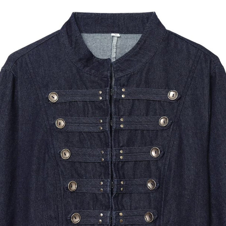 Summer New Arrival Fashionable Slim-Fit Double-Breasted Decorative Denim Jacket