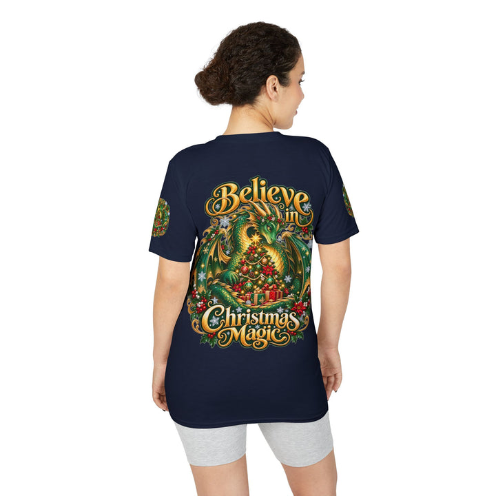 Christmas Dragon T-Shirt — "Believe in Christmas Magic" Holiday Tee