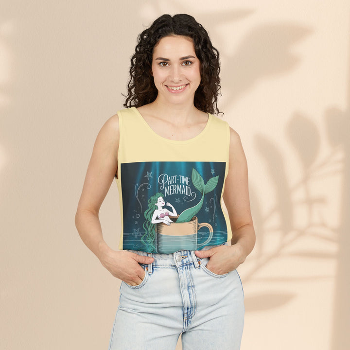 Part-Time Mermaid Unisex Tank Top, Casual Summer Tee, Cute Beachwear, Gift for Ocean Lovers, Quirky Mermaid Apparel