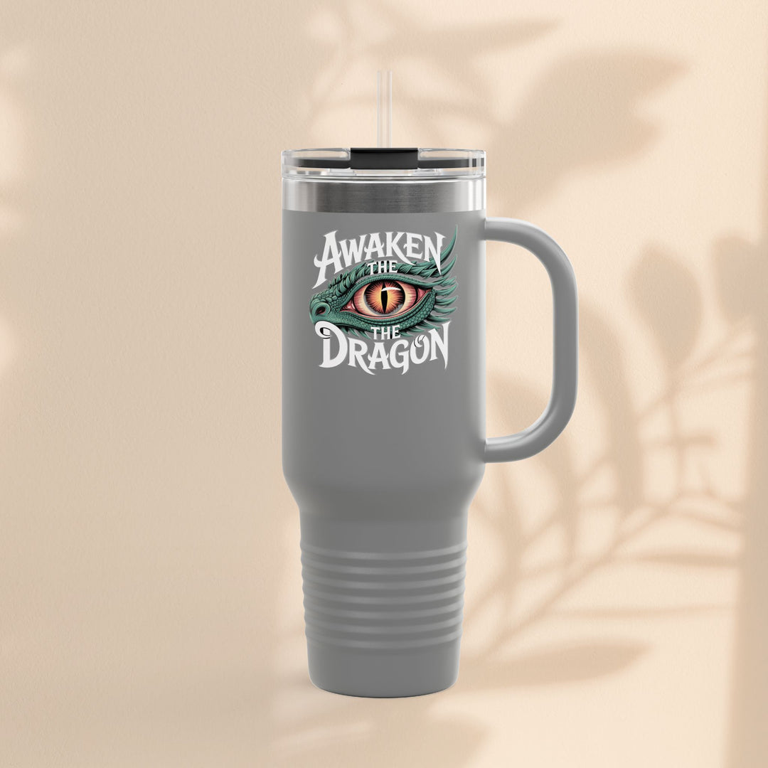 Dragon Insulated Travel Mug | 40oz | Awaken The Dragon | Perfect for Coffee Lovers, Eco-Friendly Designs