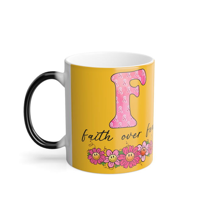 Color Morphing Mug, 11oz - Faith Over Fear