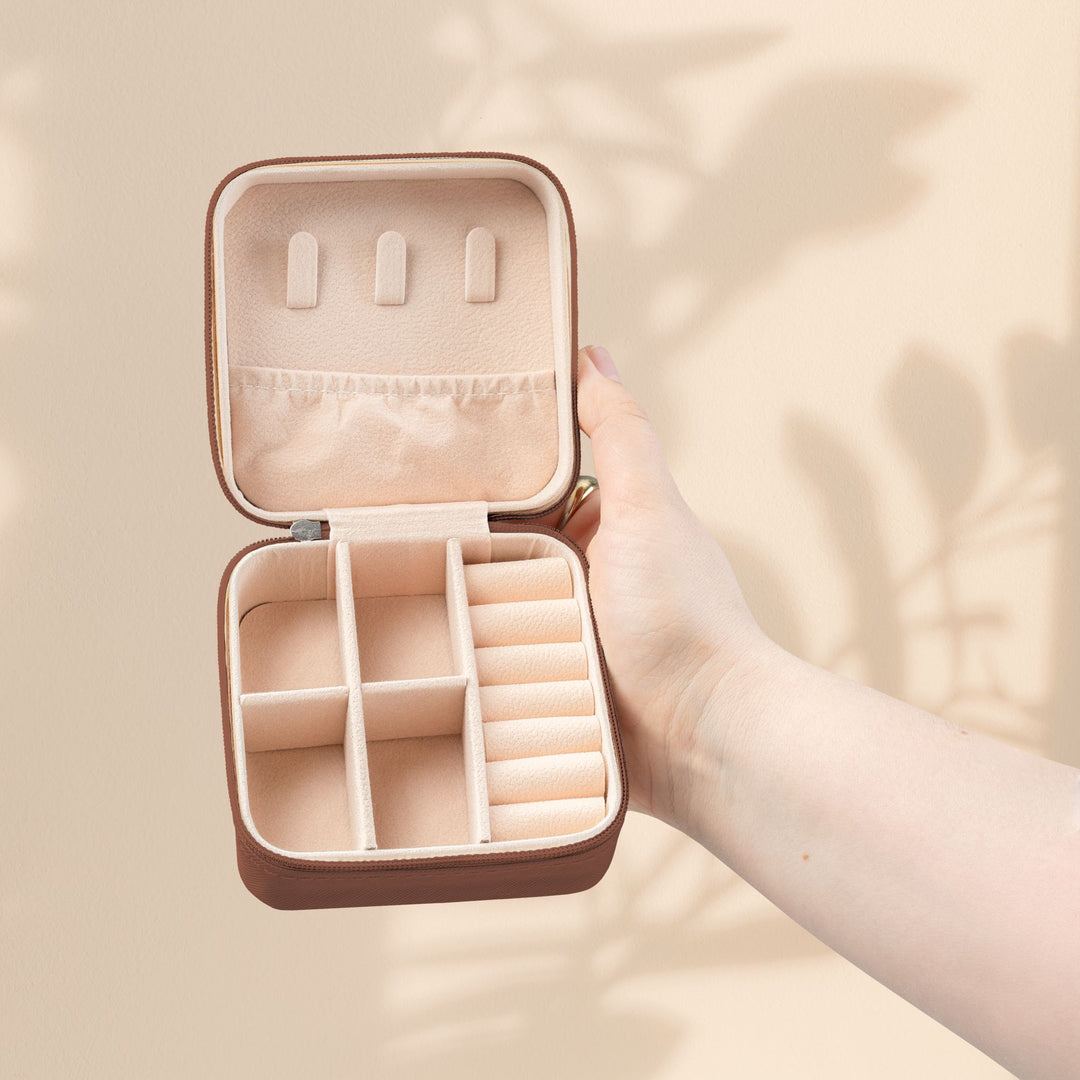 Sister-in-Law Jewelry Travel Case — "Forever Grateful" Compact Organizer