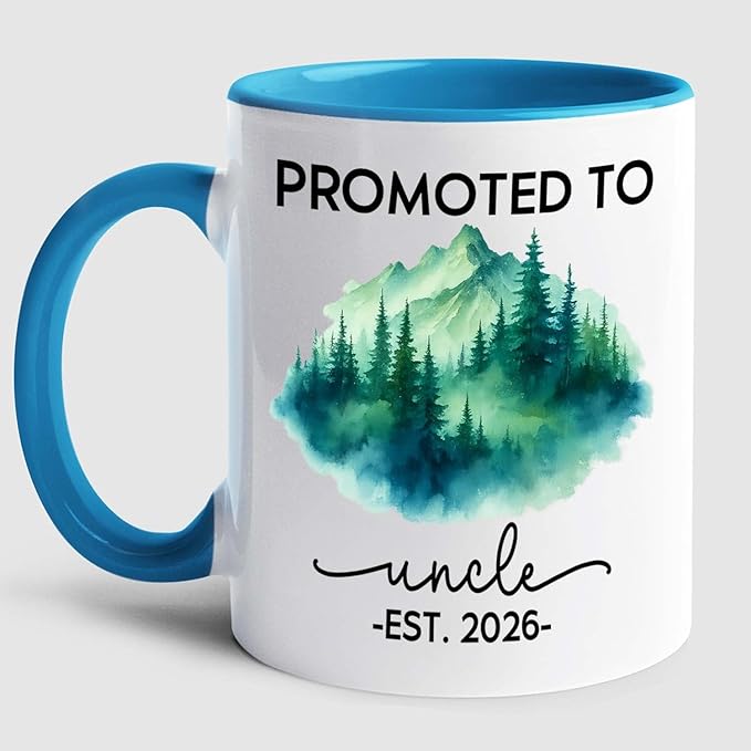 Personalized “Promoted to Uncle” Coffee Mug – EST. 2026
