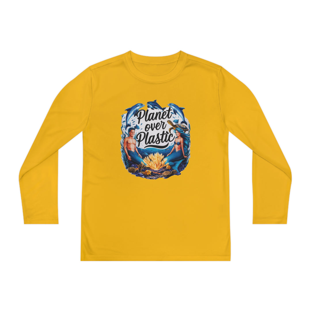 Youth Long Sleeve Competitor Tee - Planet Over Plastic