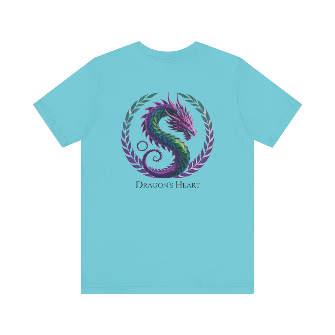 Mythical Dragon's Heart Unisex Tee, Fantasy Shirt, Gift for Gamers, Unique Dragon Design, Casual Wear, Dragon Lover's Apparel