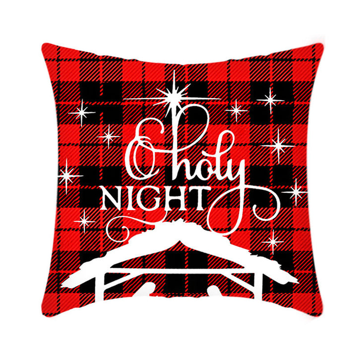 Merry Christmas Elk and Santa Plush Cushion Cover