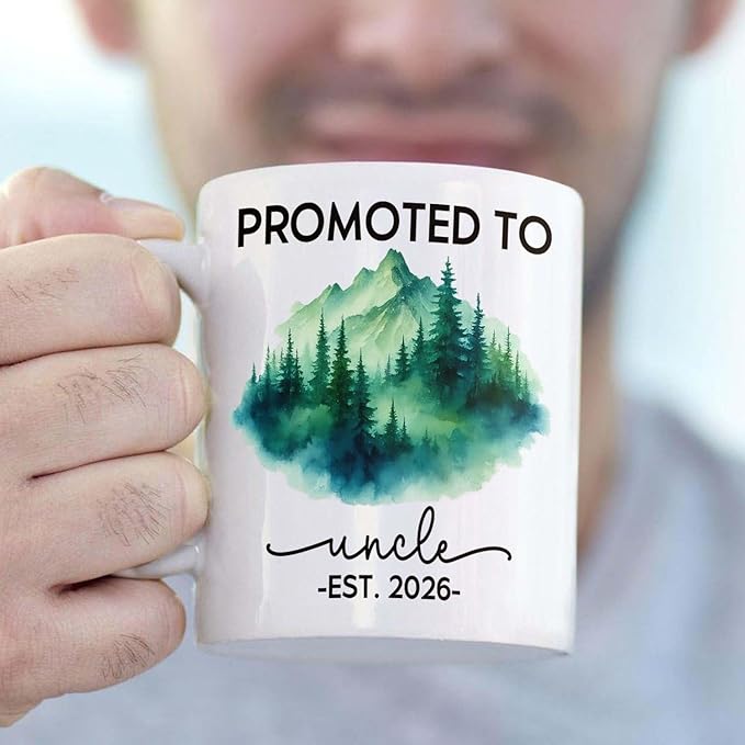 Personalized “Promoted to Uncle” Coffee Mug – EST. 2026