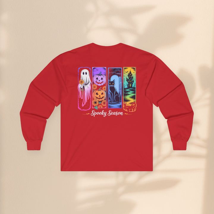 Spooky Season Long Sleeve Tee, Halloween Apparel, Ghost T-Shirt