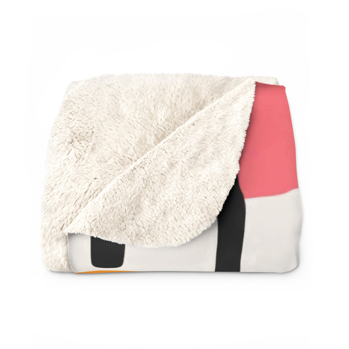 Mod Flowers Sherpa Fleece Blanket – Cozy Floral Plush Throw for Home & Gifts