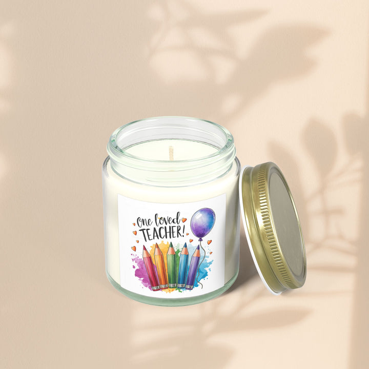 Scented Coconut Apricot Candles (4oz, 9oz) - One Loved Teacher