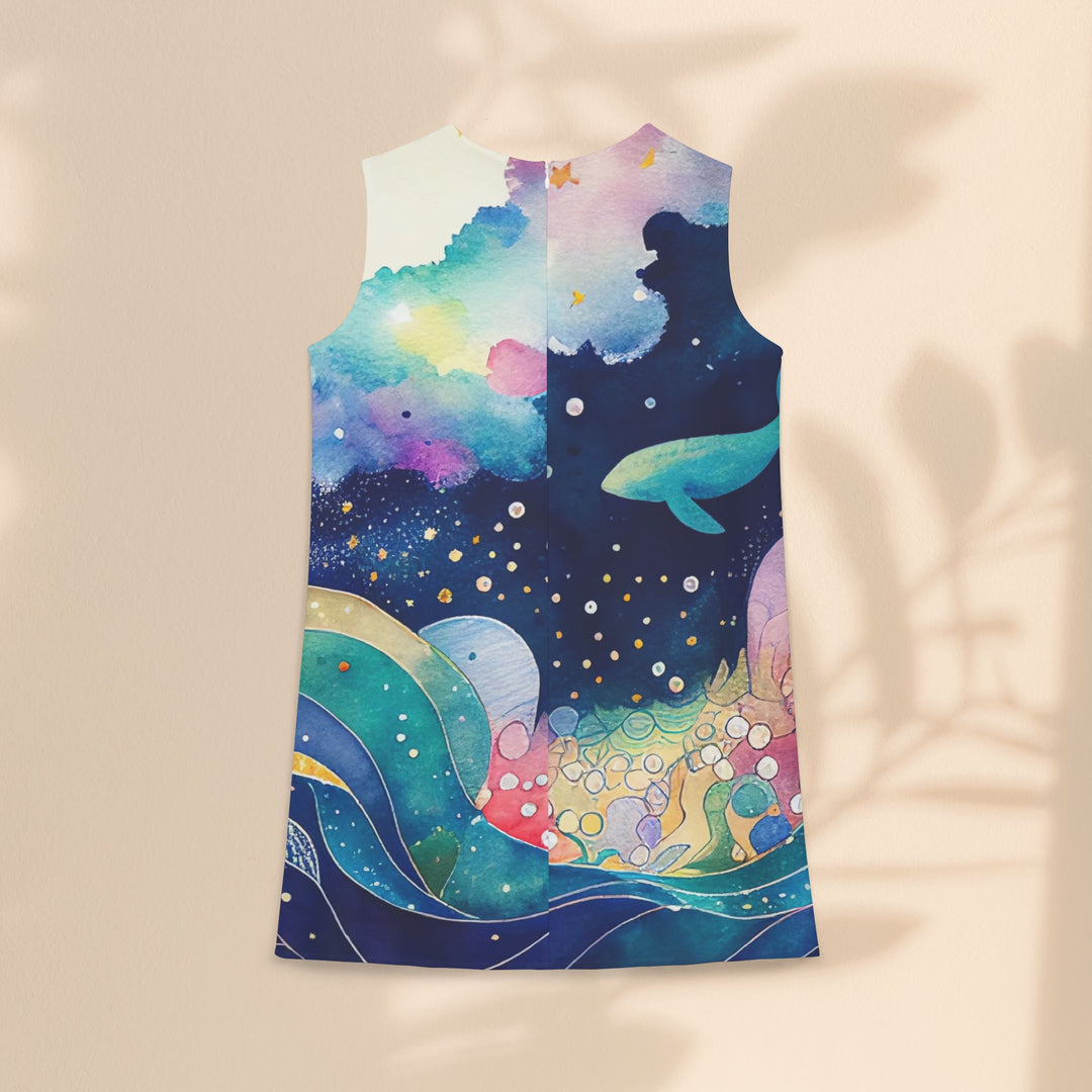 A-line Sleeveless Dress (AOP) - Under The Sea