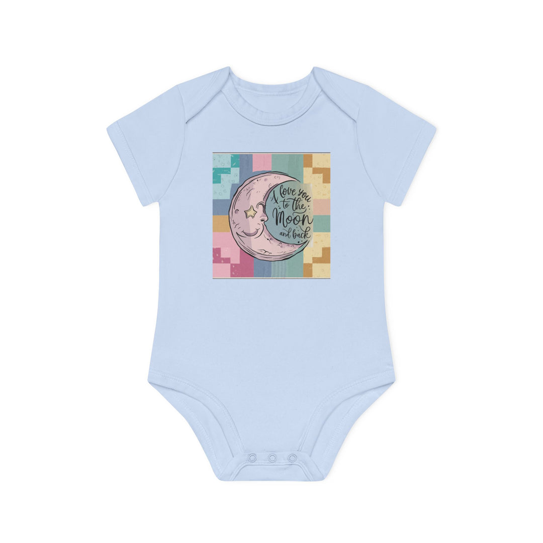 Baby Organic Short Sleeve Bodysuit - Love You To The Moon and Back