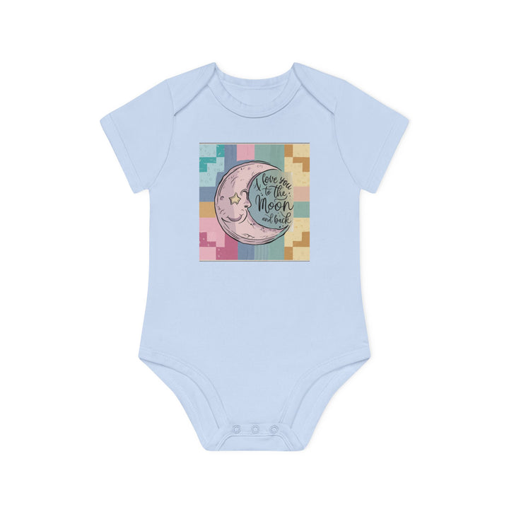 Baby Organic Short Sleeve Bodysuit - Love You To The Moon and Back