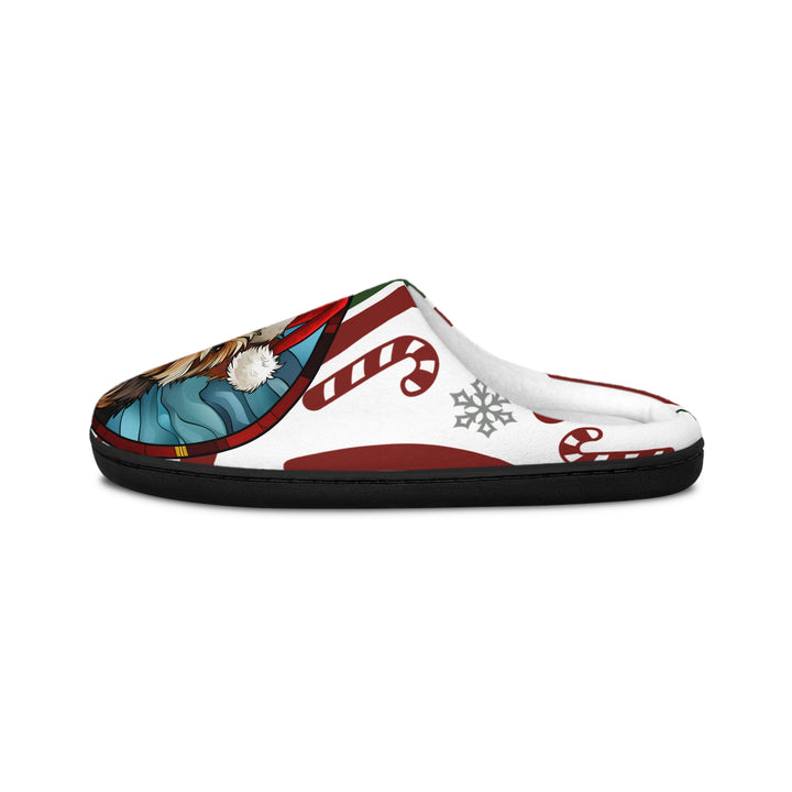 Men's Indoor Slippers - Terrier Christmas