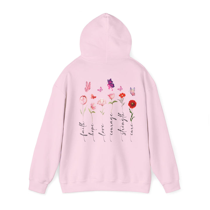 Hooded Sweatshirt Encouraging Faith, Hope, Cure for Cancer Patients