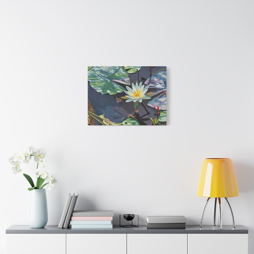 Water Lily Canvas Art Print – Nature Wall Décor