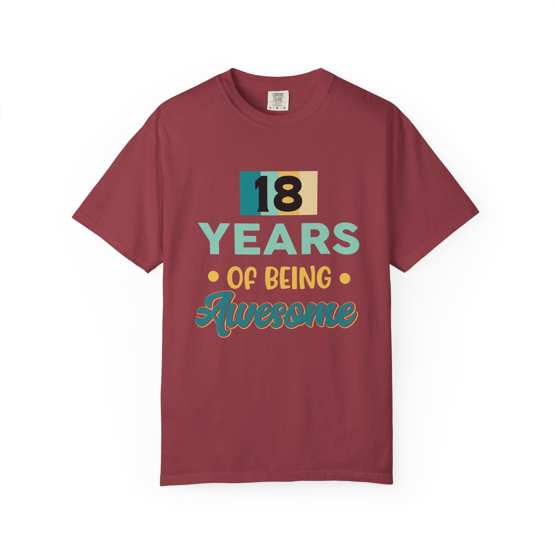 18th Birthday Unisex T-Shirt, Gift for Her, Gift for Him, Awesome Milestone Tee, Celebration Outfit, Birthday Gift Idea