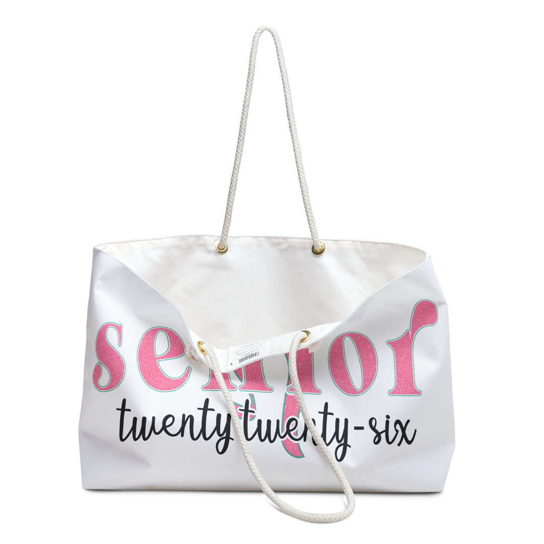 Senior Weekender Bag, Graduation Gift, Travel Tote, Class of 2026, Stylish Storage, College Bound