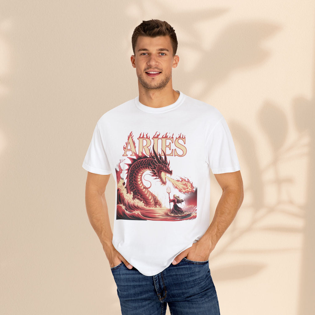 Aries Graphic T-Shirt: Unisex Astrology Tee, Zodiac Shirt for Birthdays & Everyday Wear, Perfect Gift for Aries Friends