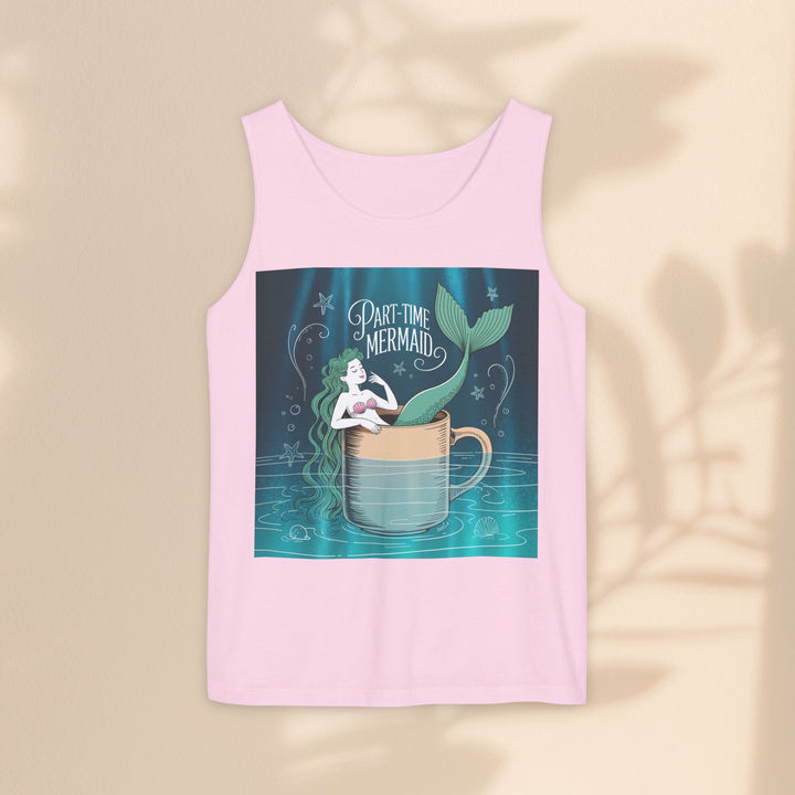 Part-Time Mermaid Unisex Tank Top, Casual Summer Tee, Cute Beachwear, Gift for Ocean Lovers, Quirky Mermaid Apparel