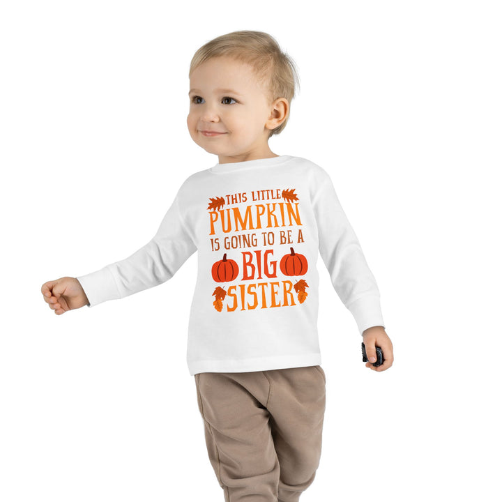 Toddler Long Sleeve Tee - Big Sister Pumpkin