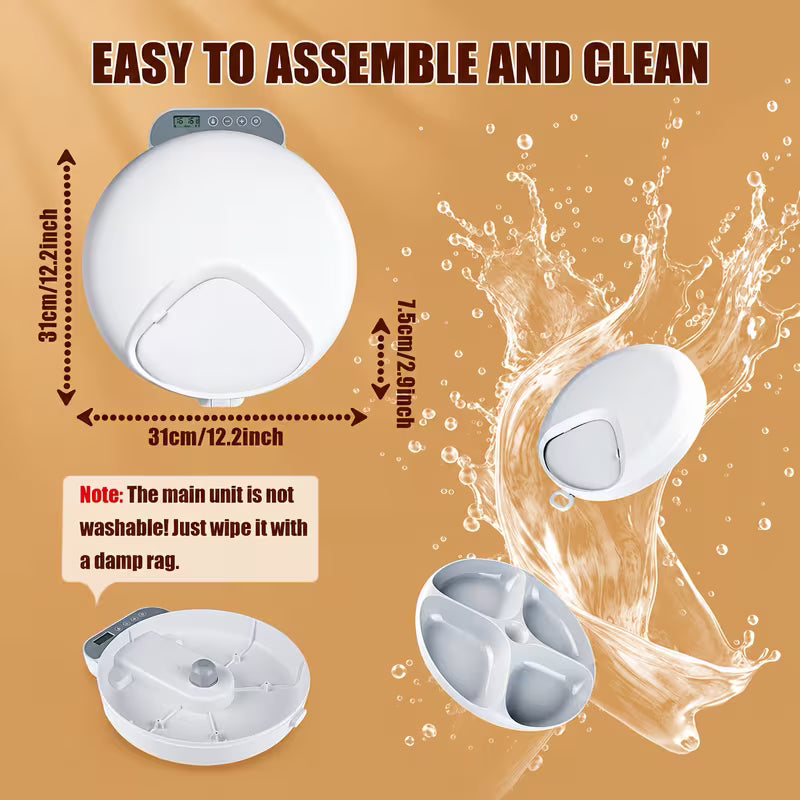 Automatic Wet Food Feeder with Ice Packs for Cats & Small Dogs