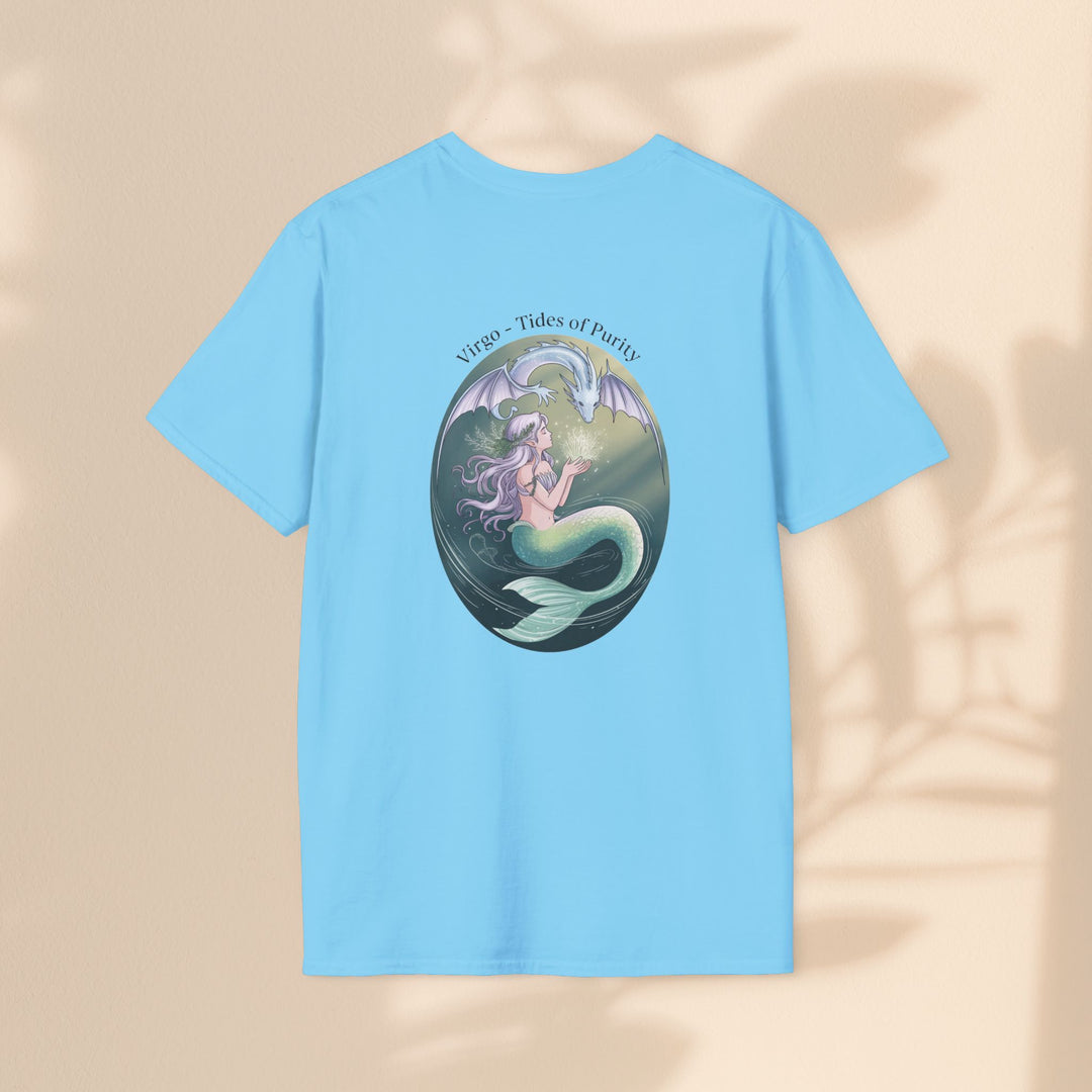 Mermaid Virgo T-Shirt, Ocean Art Tee, Summer Fashion, Gift for Beach Lovers, Sea Creature Apparel