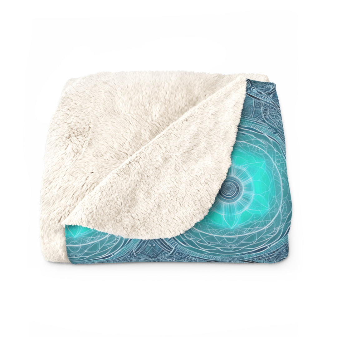 Reiki Symbols Sherpa Fleece Blanket – Healing Energy Throw for Home & Gifts