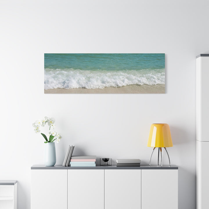 Beach Waves Matte Canvas Print – 1.25-Inch Stretched Seascape
