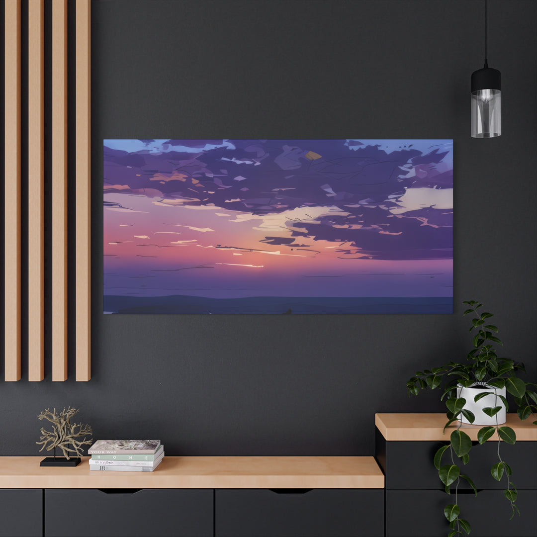 Elegant Sunset Canvas Print for Bedroom and Living Room