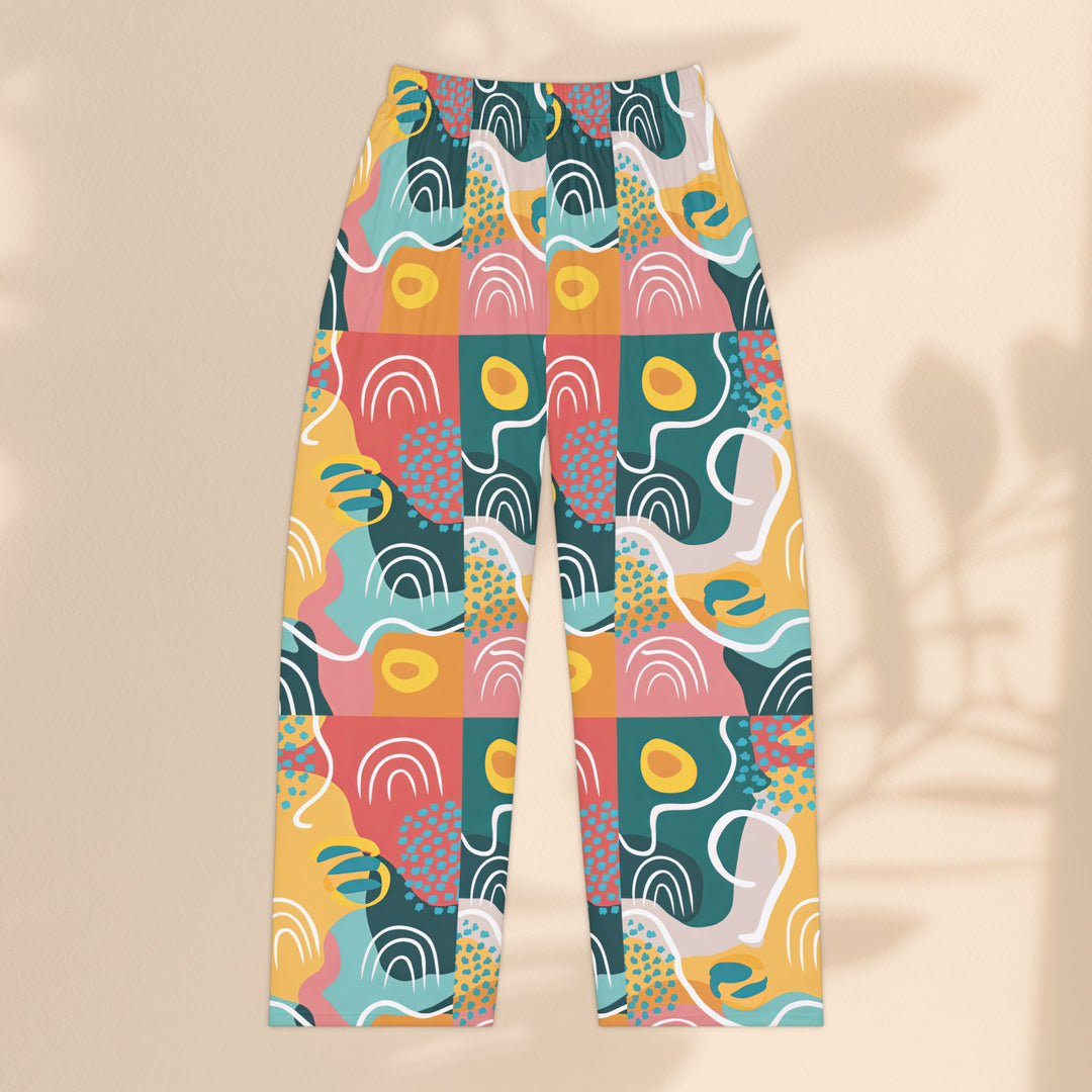 Abstract Colorblock Women's Pajama Pants — Cozy Lounge Bottoms