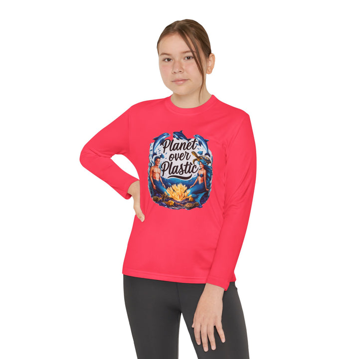 Youth Long Sleeve Competitor Tee - Planet Over Plastic