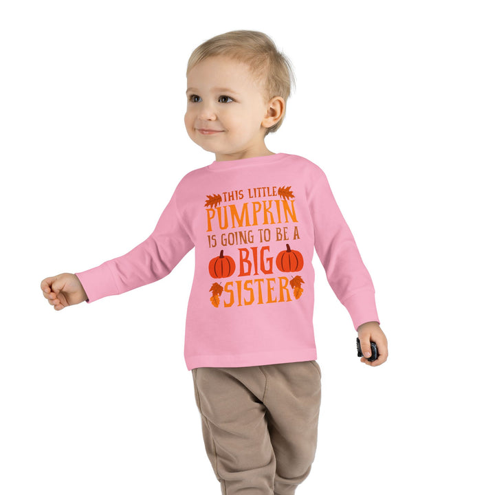 Toddler Long Sleeve Tee - Big Sister Pumpkin