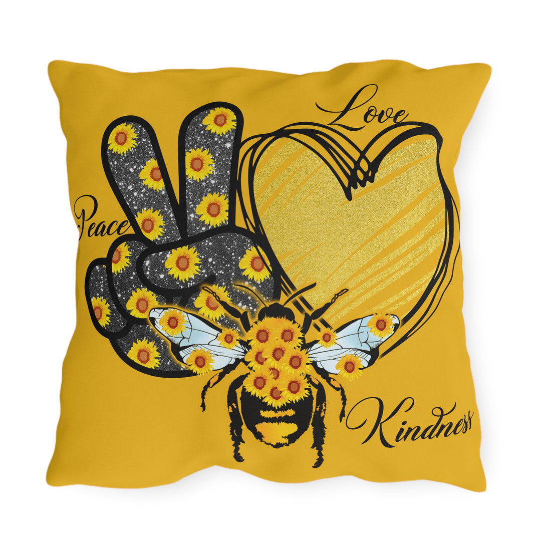 Outdoor Pillows - Peace, Love, Kindness