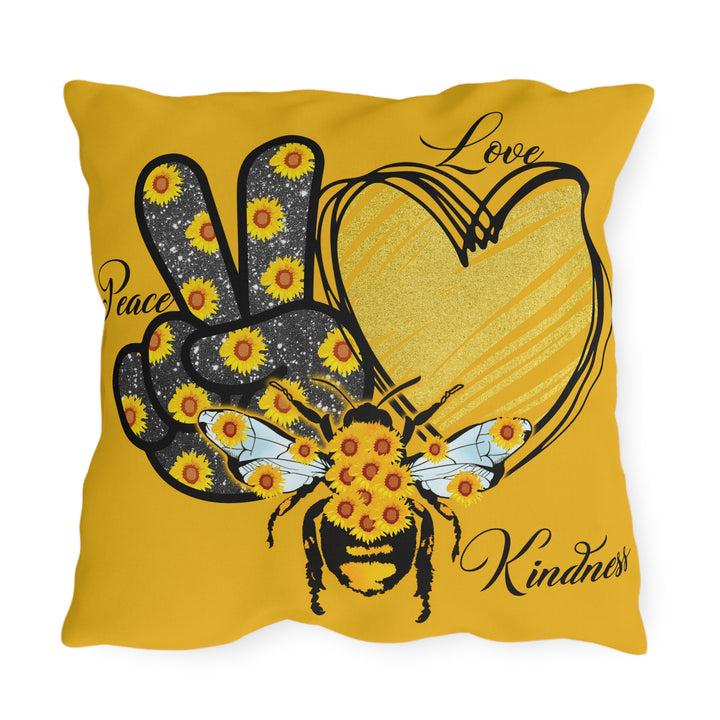 Outdoor Pillows - Peace, Love, Kindness