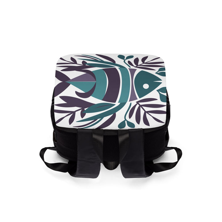 Unisex Casual Shoulder Backpack - Tribal Fish