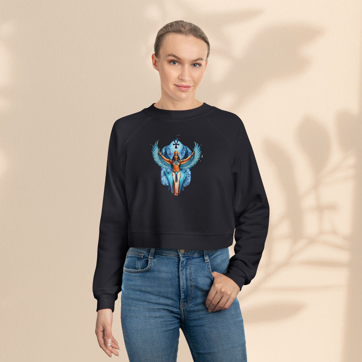 Goddess Isis Women's Cropped Fleece Pullover - Cozy & Stylish Casual Wear