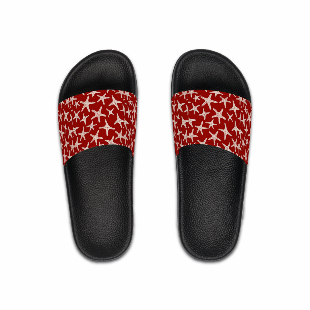 Men's Slide Sandals - Red Stars