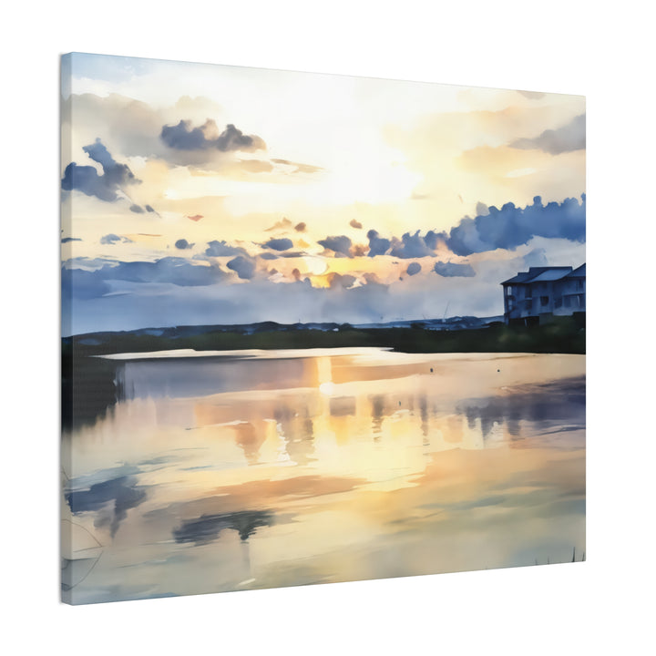 Serene Sunset Landscape Canvas Wall Art