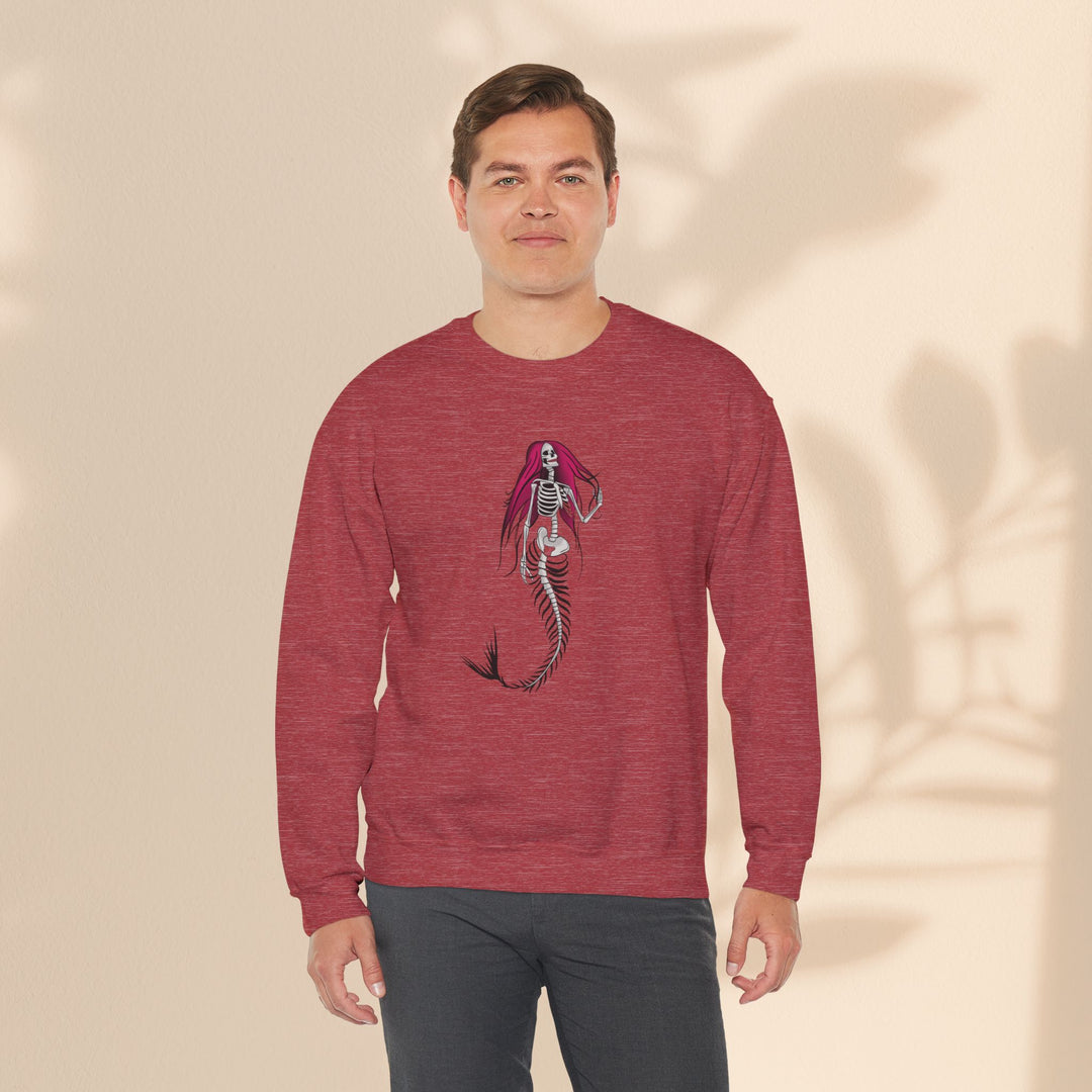 Unisex Heavy Blend™ Crewneck Sweatshirt - Halloween Mermaid Bones