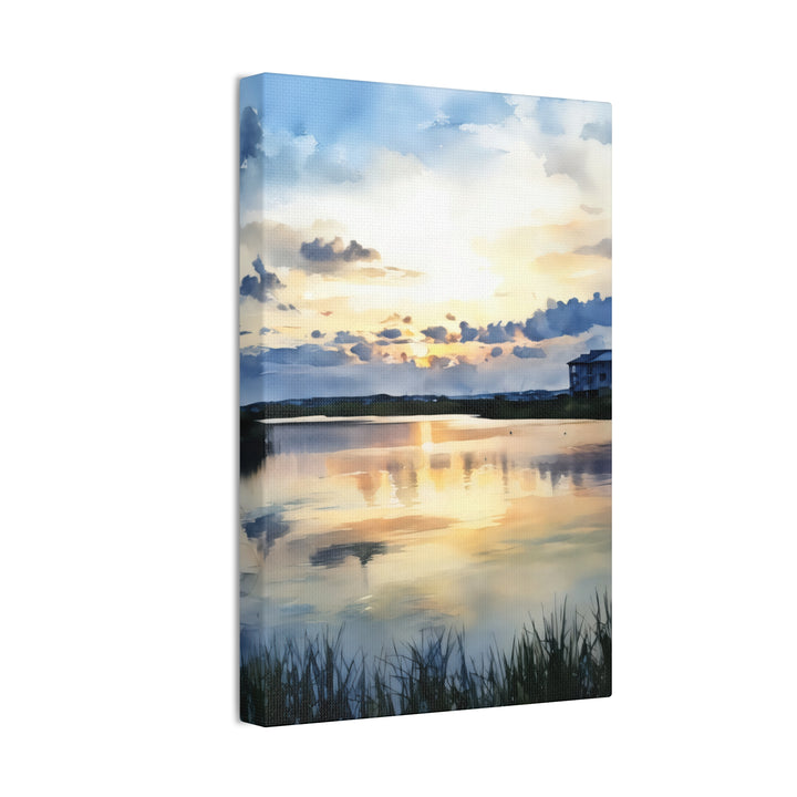 Serene Sunset Landscape Canvas Wall Art