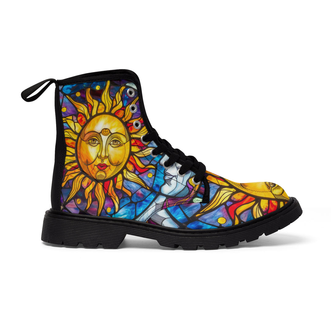 Women's Canvas Boots - Sun and Moon