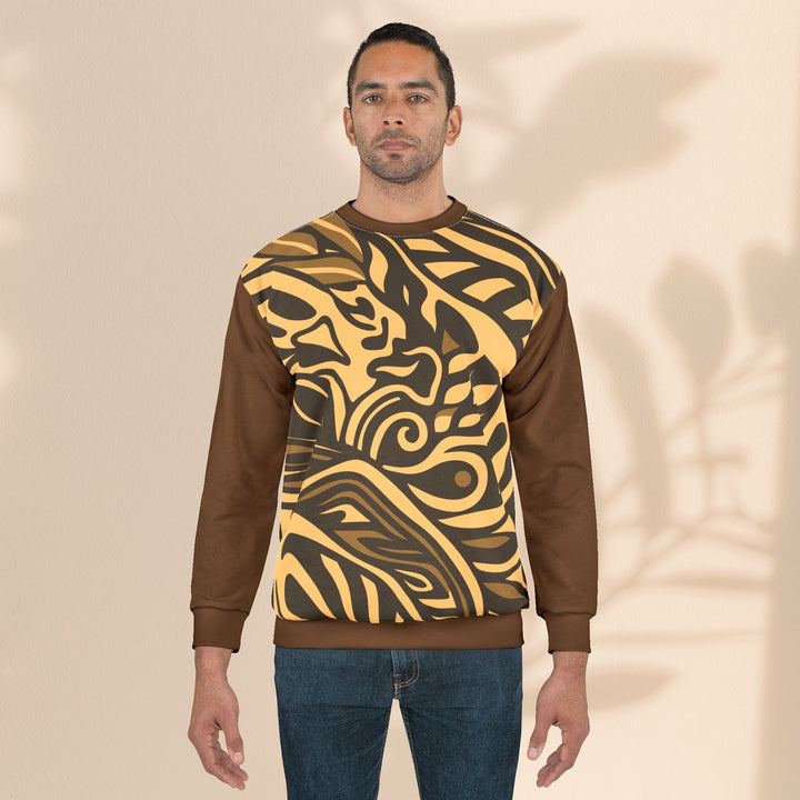 Unisex Sweatshirt (AOP) - Tribal Orange