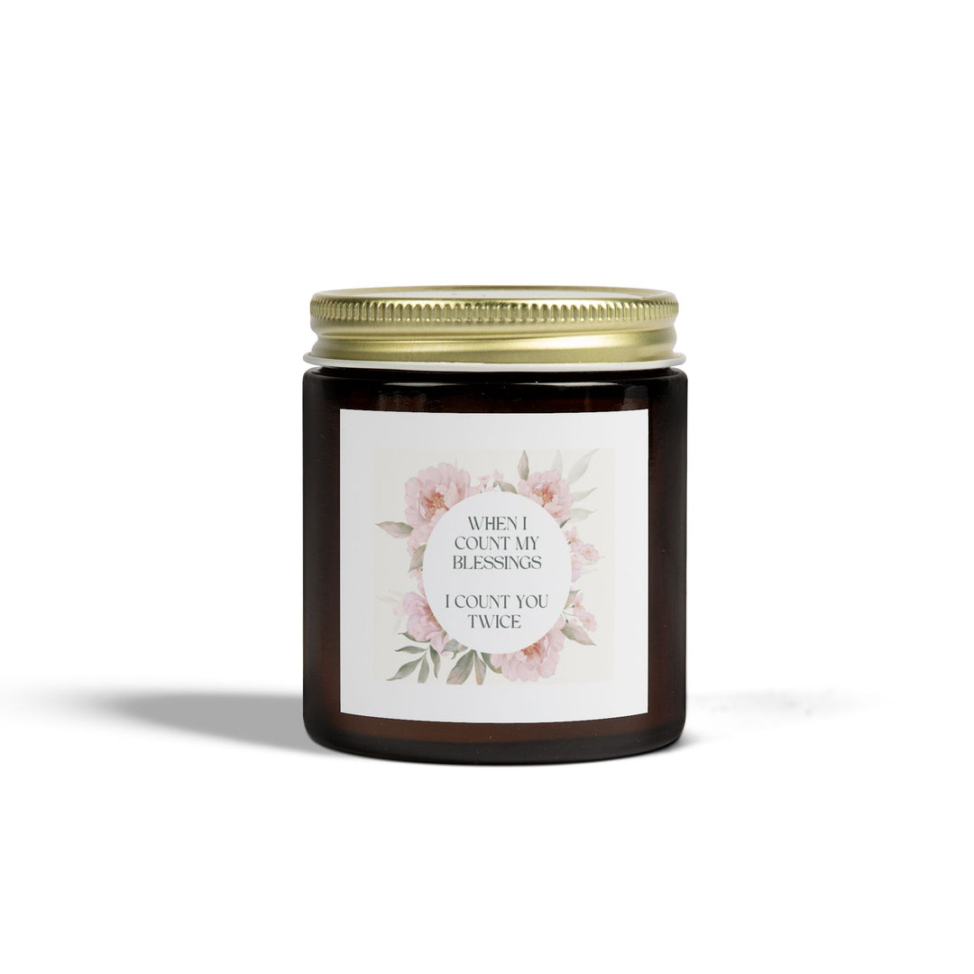 Scented Coconut Apricot Candles (4oz, 9oz) - Count You Twice