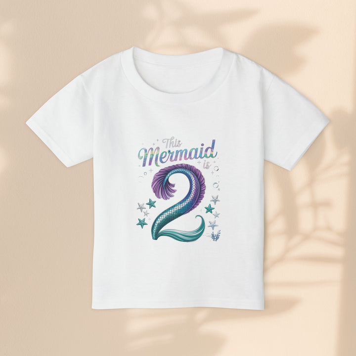 2 year old Mermaid Toddler T-Shirt | Cute Birthday Shirt, Kids Apparel, Toddler Gift, Mermaid Theme, Ocean Birthday Party