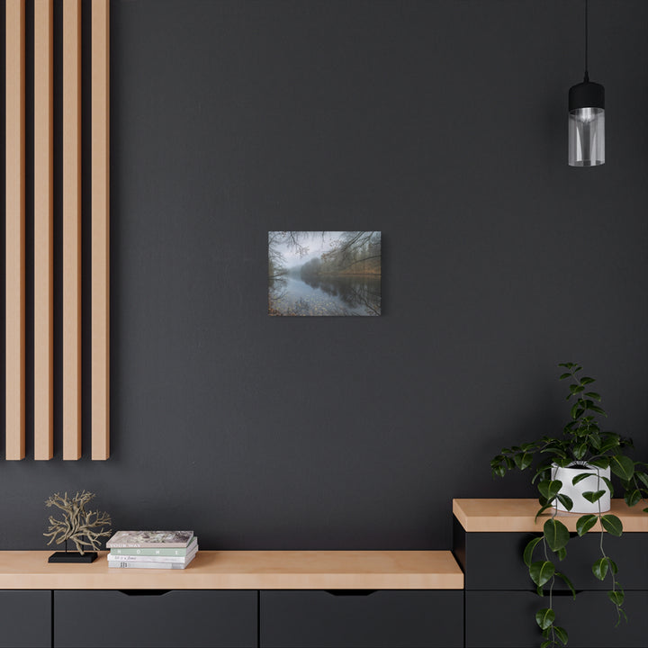 Foggy River Landscape Canvas Print – Nature Wall Art